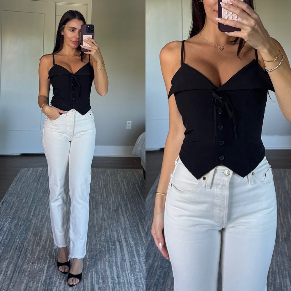Black Tuxedo Top